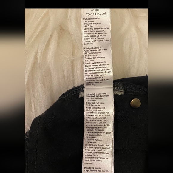 TOPSHOP Jamie Women's Jeans 26W 36L TALL - Black Slim Skinny Leg High Rise - Picture 9 of 13